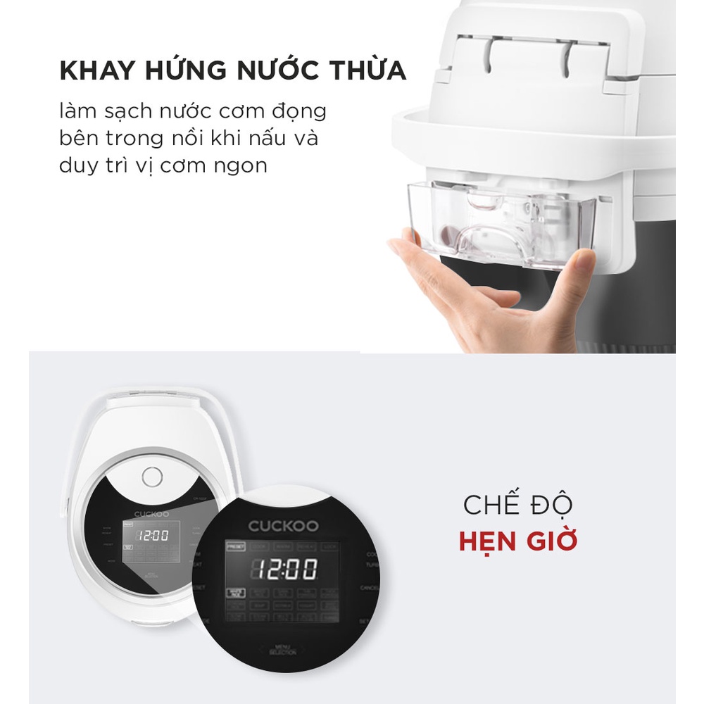 Nồi cơm điện tử Cuckoo 1,8 lít CR-1020F - Hàng chính hãng - Chất lượng Hàn Quốc