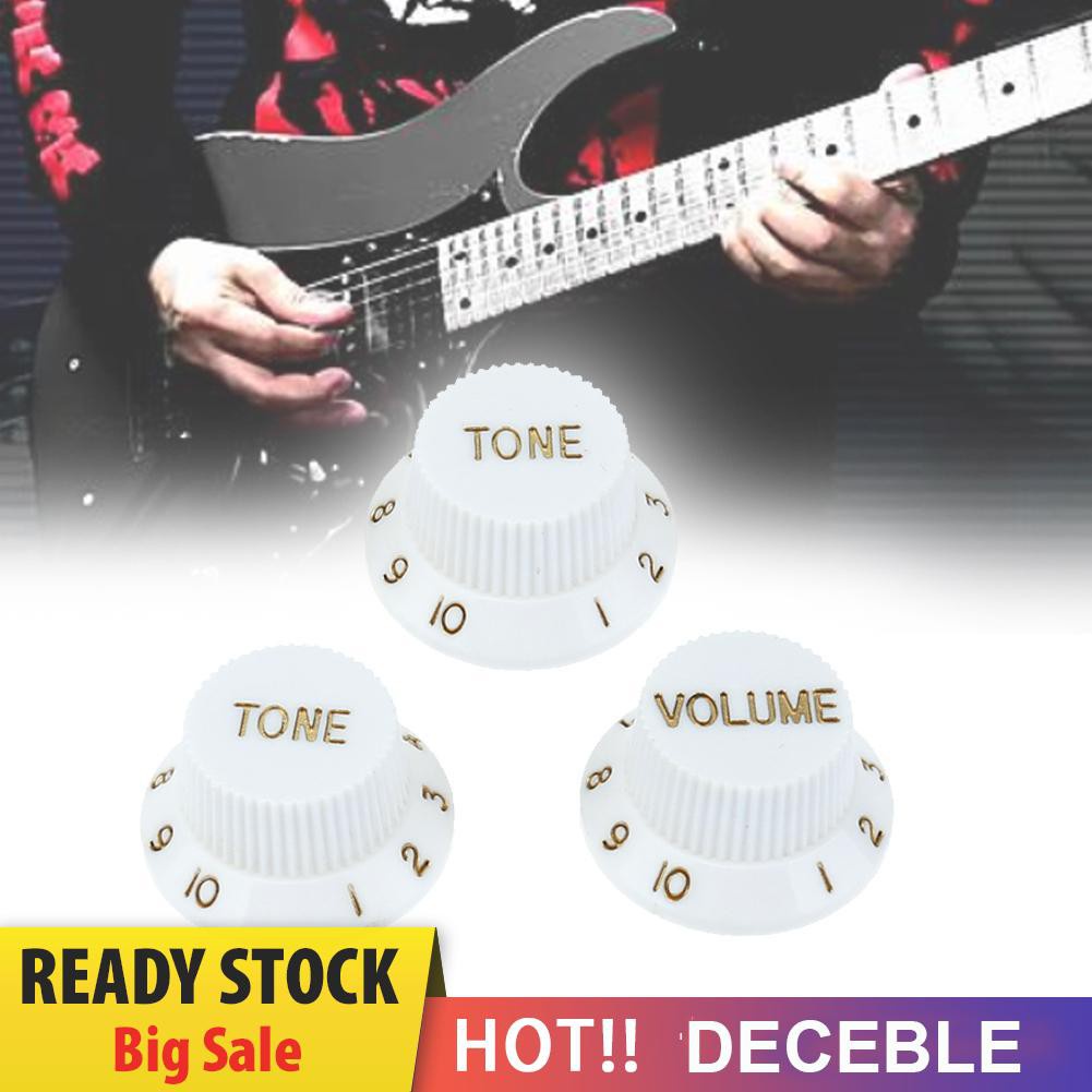 Deceble 3pcs Plastic Electric Guitar Bass Volume Knob Potentiometer Caps