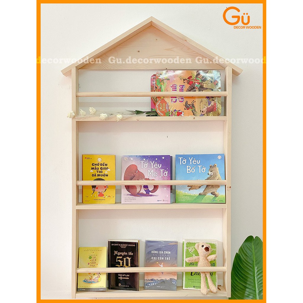 [ VIDEO THỰC TẾ ] GIÁ - KỆ SÁCH TREO TƯỜNG CHO BÉ GU DECOR WOODEN TRANG TRÍ PHÒNG CHO BÉ | BigBuy360 - bigbuy360.vn