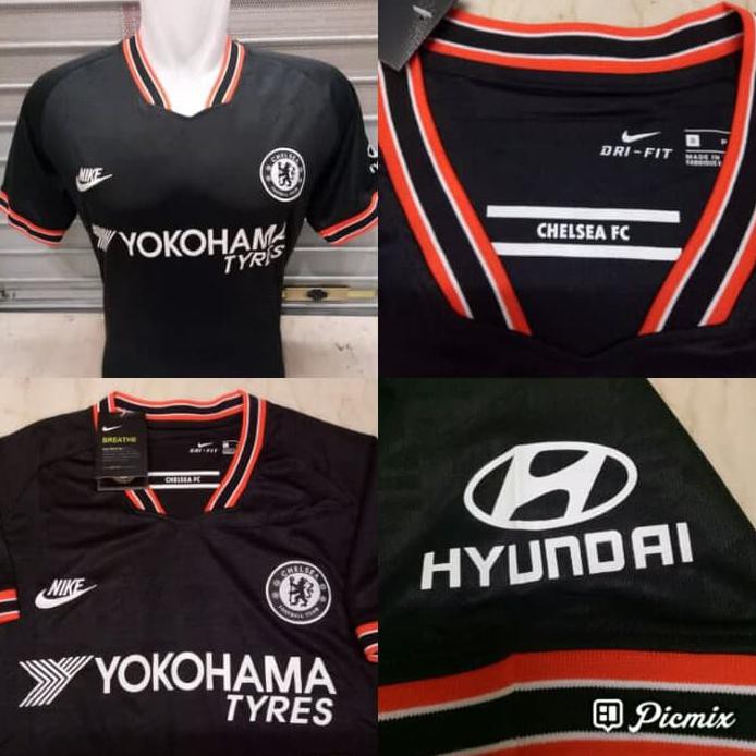 Áo Thun Bóng Đá Chelsea 3rd 2019 / 2020 Chất Lượng Cao