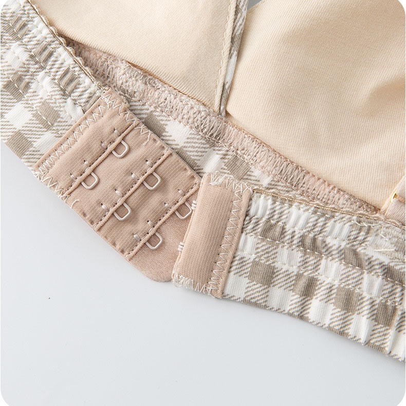 Áo Lót Cotton Đệm Mỏng Họa Tiết Kẻ Caro Thoáng Mát Phong Cách Nhật Bản B497