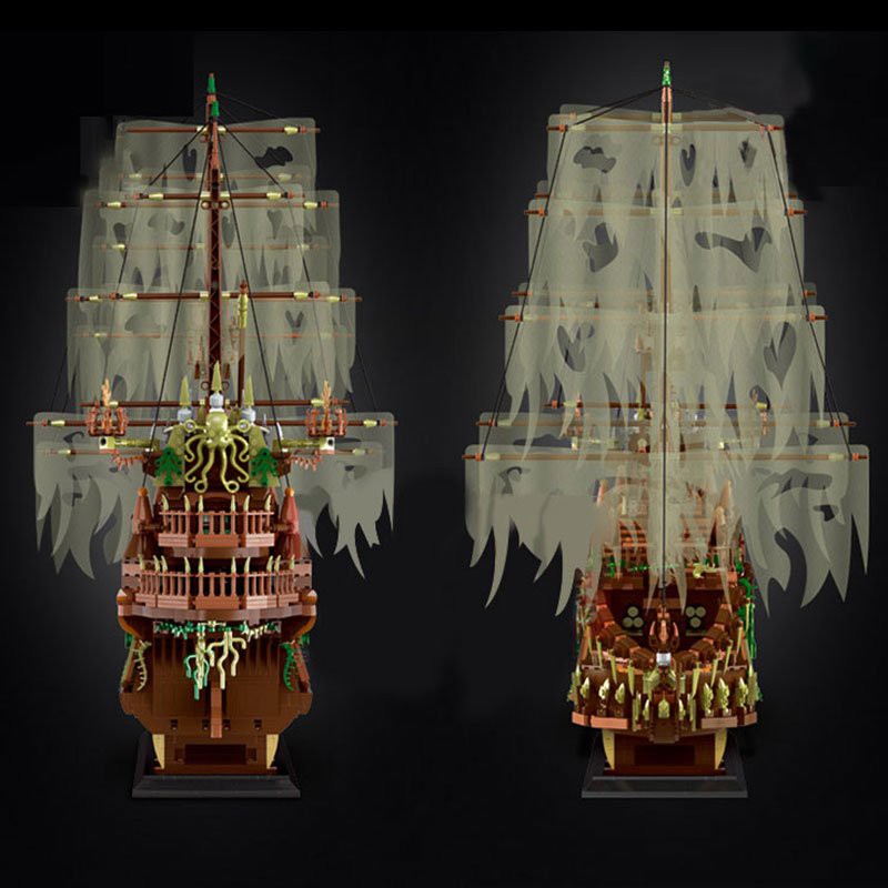 （CÓ SẴN）Đồ chơi lắp ráp mô hình The Flying Dutchuman Mould king 13138 Tàu Hà Lan Bay Cướp Biển Caribe mẫu mới nhất