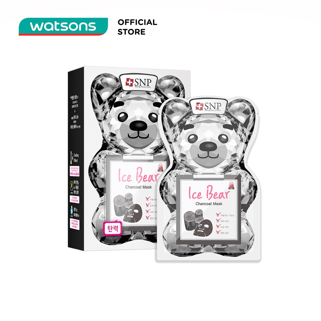Mặt Nạ Dưỡng Săn Chắc Gấu Băng SNP Ice Bear Charcoal Mask 33ml