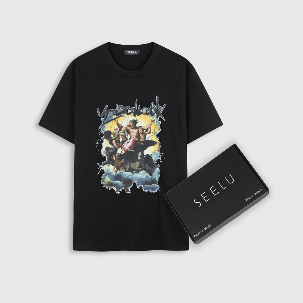 Áo thun nam SEELU Fullbox, vải 100% cotton thoáng mát, thấm hút form regular | gia đình
