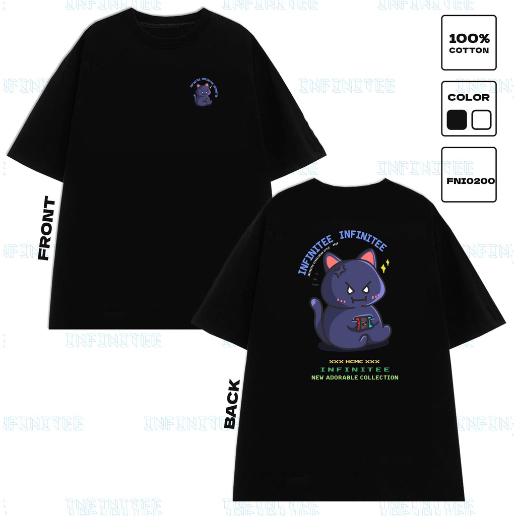 Áo thun INFINITEE Fni0199, Thun 100% Cotton - form rộng Unisex.