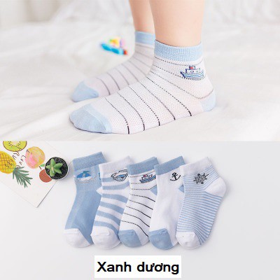 [Combo 5 đôi] tất cho bé, tất trẻ em thông hơi từ 0-9 tuổi