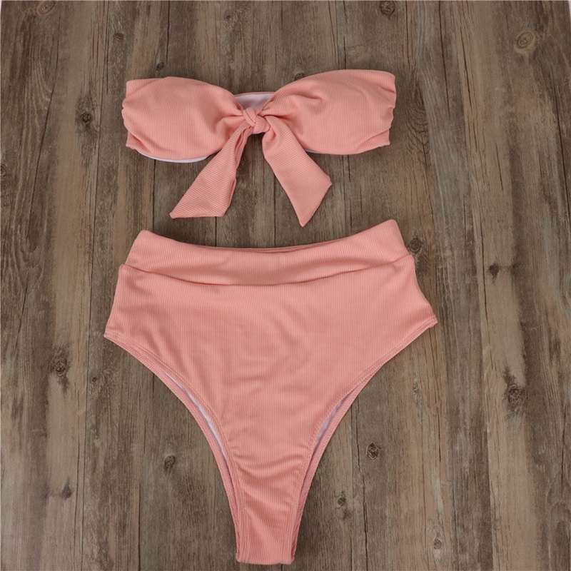 Bộ Bikini lưng cao phối nơ dễ thương cho nữ | BigBuy360 - bigbuy360.vn