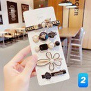 Set 5c Kẹp tóc Hàn Quốc gắn đá màu cực hot - 1 set 5 cái hình dáng khác nhau