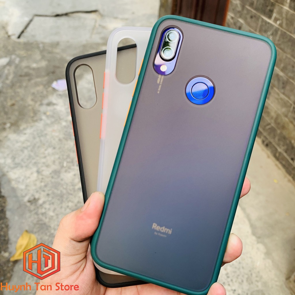 Ốp lưng Xiaomi Poco X3, X3 Pro , Redmi Note 7 , Note 7 Pro trong nhám viền màu