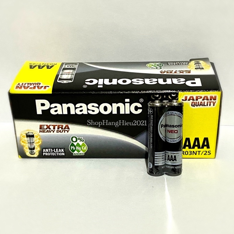 Pin AAA Panasonic R03NT/2S Extra Heavy Duty Vỉ 2 Viên - Made in Indonesia