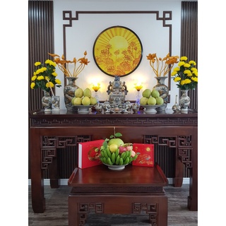 [Giá gốc tận xưởng] Hào quang Trúc Chỉ In Thờ Gia Tiên -tặng đinh treo tranh