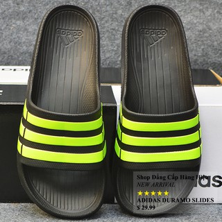 Dép Adidas Duramo Authentic màu đen sọc chuối