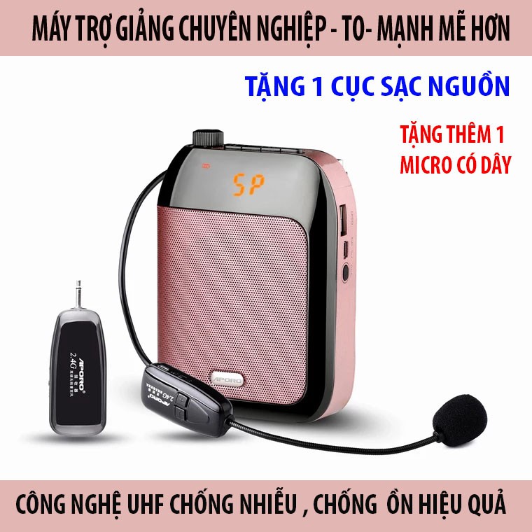 Máy trợ giảng không dây APORO T9 2.4G chính hãng ( tặng cục sạc nguồn )