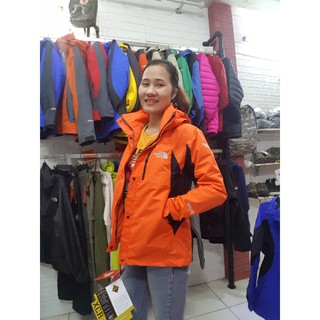 Áo Gió 2 Lớp Chống Nước Đi Mưa Màu Cam 2021