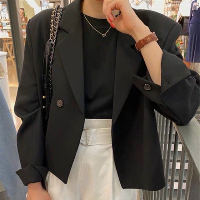(Hàng có sẵn ) Áo Blazer cao cấp ngắn trẻ trung (có ảnh chụp thật) | BigBuy360 - bigbuy360.vn