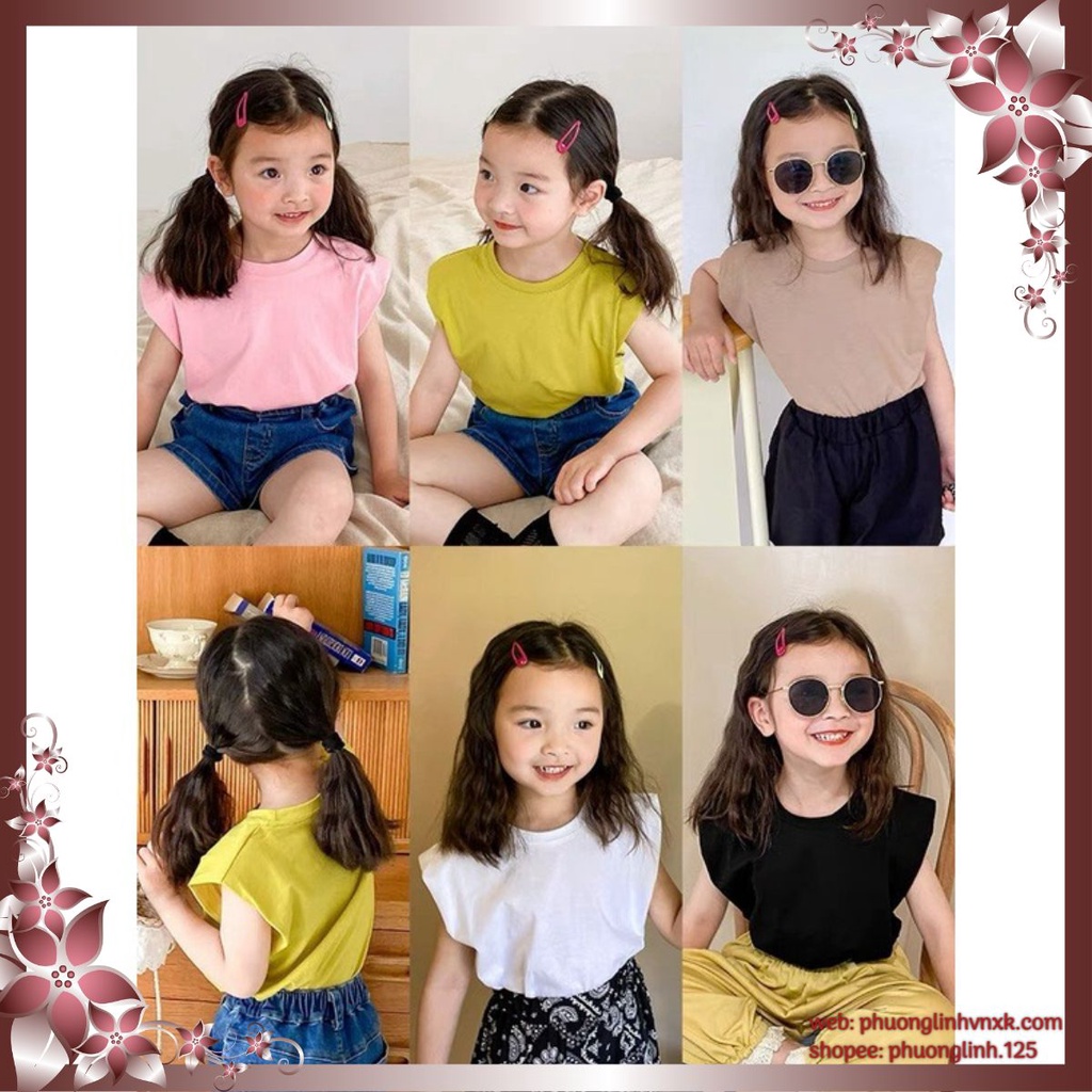 SET 4 ÁO BÉ COTTON TRƠN SÁT NÁCH TAY HẾN