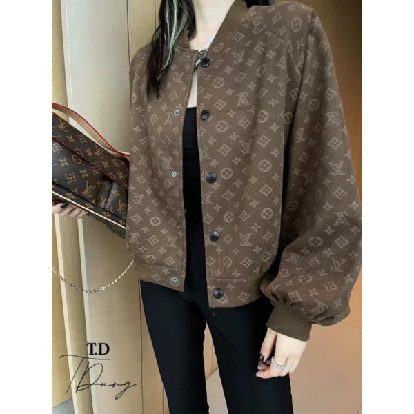 order Áo khoác nỉ bombo LV nâu tây