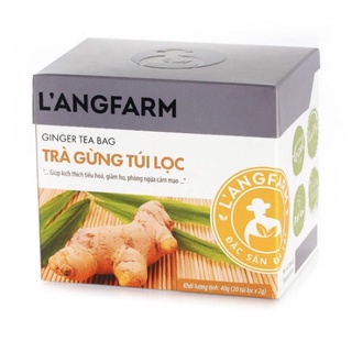Trà gừng túi lọc langfarm hộp 40g