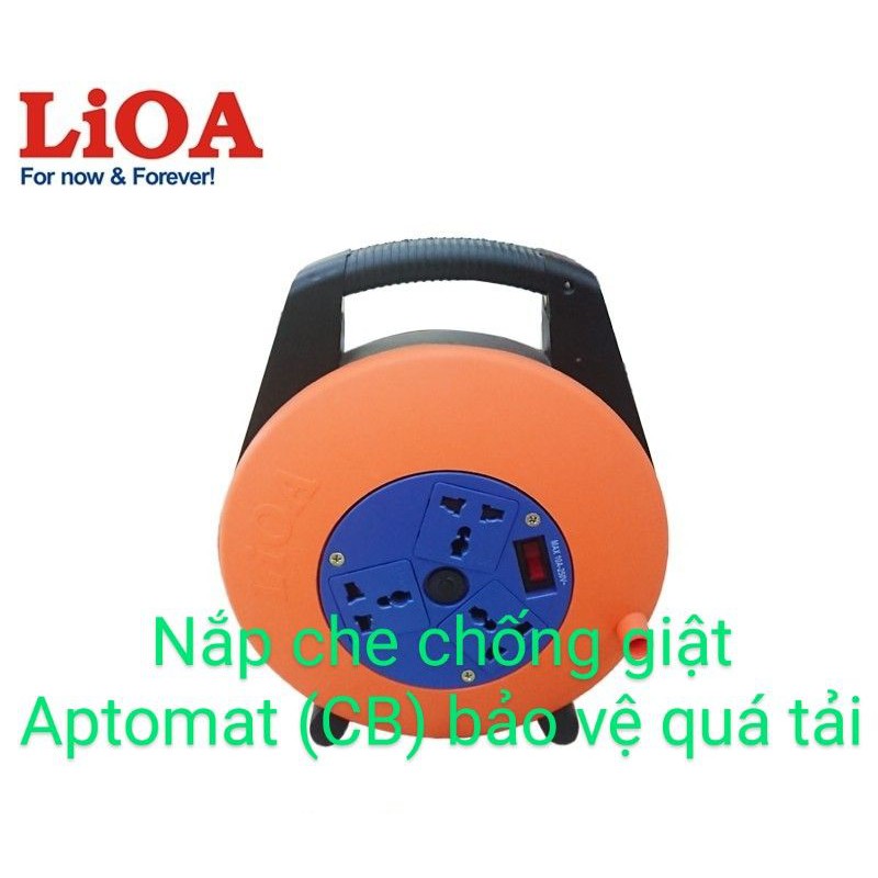 [HOT HOT] Ổ cắm quay LiOA kiểu xách tay - Dây 10m, 2 lõi - XTD10-2-10A/15A - Chính hãng