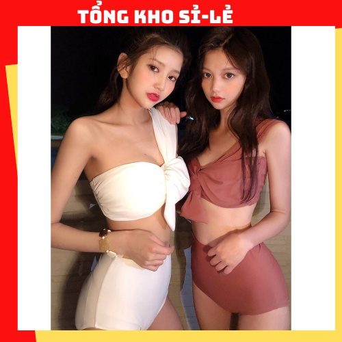 [Hàng QC đủ size] Bikini tắm biển áo quây lệch vai 88120 TỔNG KHO SỈ 88