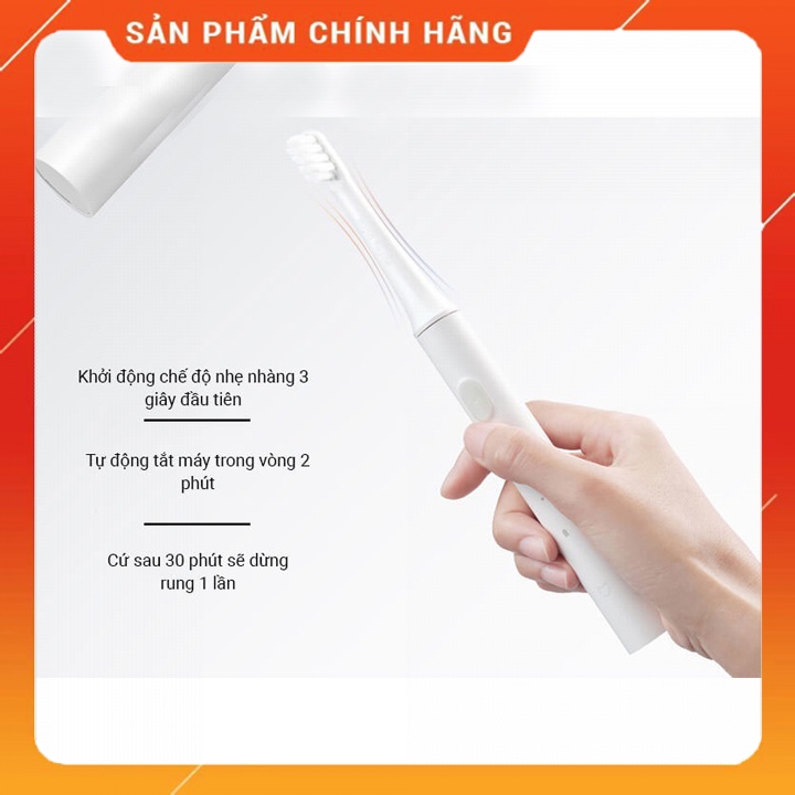 Bàn chải điện Xiaomi Mijia T100, rung tần số cao siêu sạch, chống nước, bh 1 đổi 1