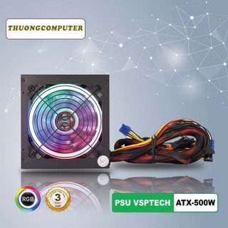 Sieu khuyến mại nguồn vsp công suất thực 500w led rgb full box - kèm dây nguồn bảo hành 36 tháng