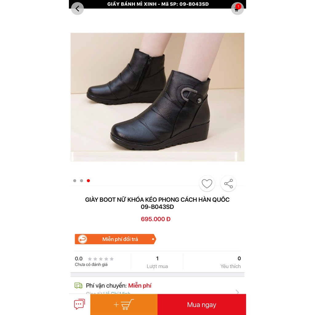 giầy bôt thời trang B103