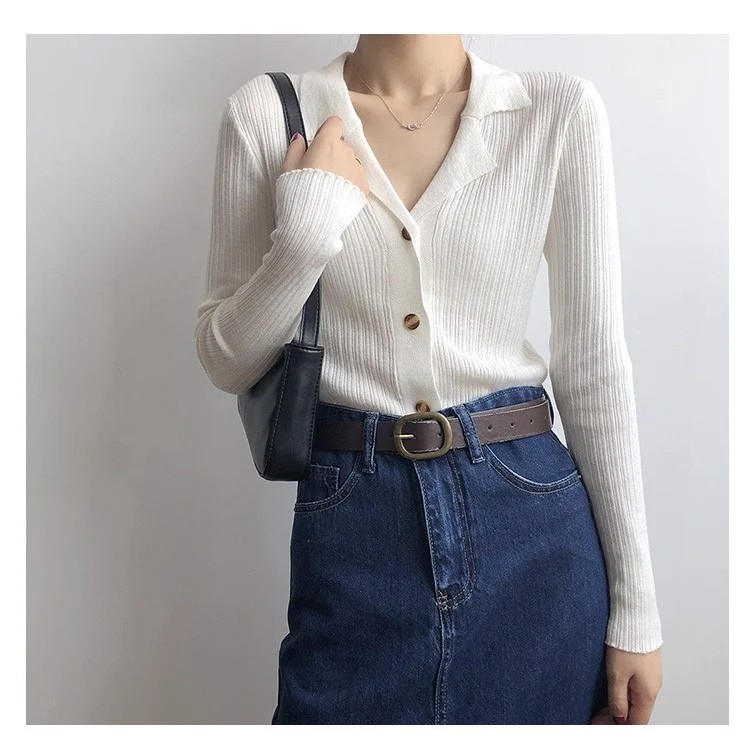 Best Seller - Áo Sơ Mi Len Dài Tay Giảm Béo Tôn Dáng DORY&PONY Cardigan - A140 (5 Màu - Hàng công ty loại 1) | BigBuy360 - bigbuy360.vn