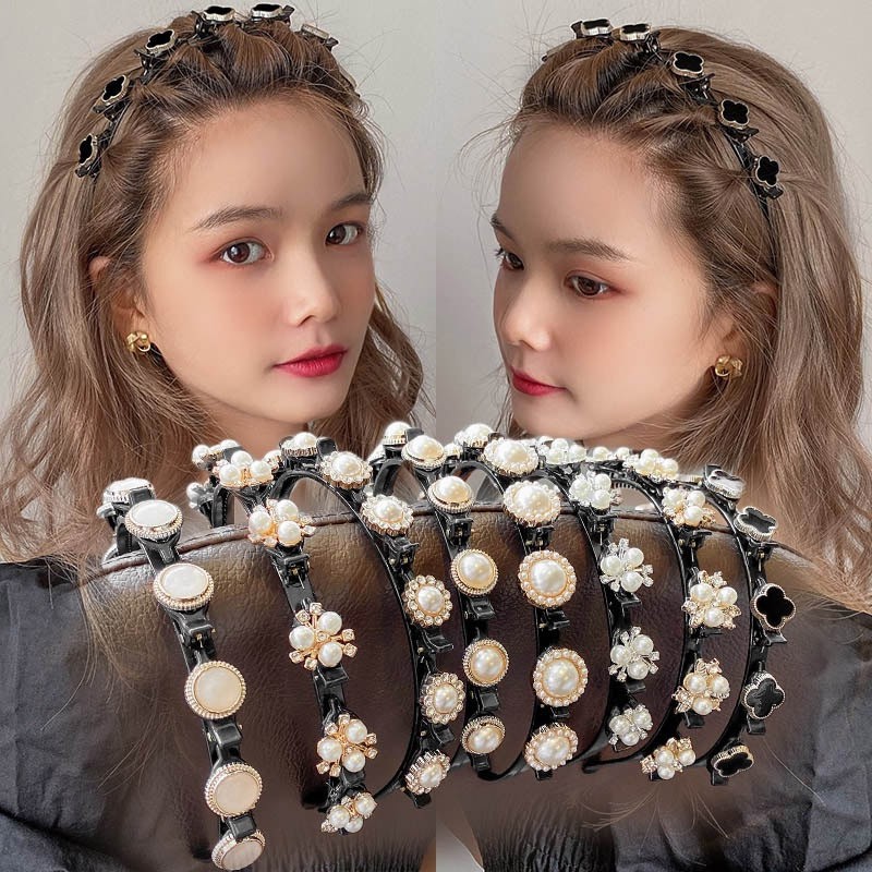 Cài tóc đính ngọc trai nhân tạo phong cách Hàn Quốc cho nữ
