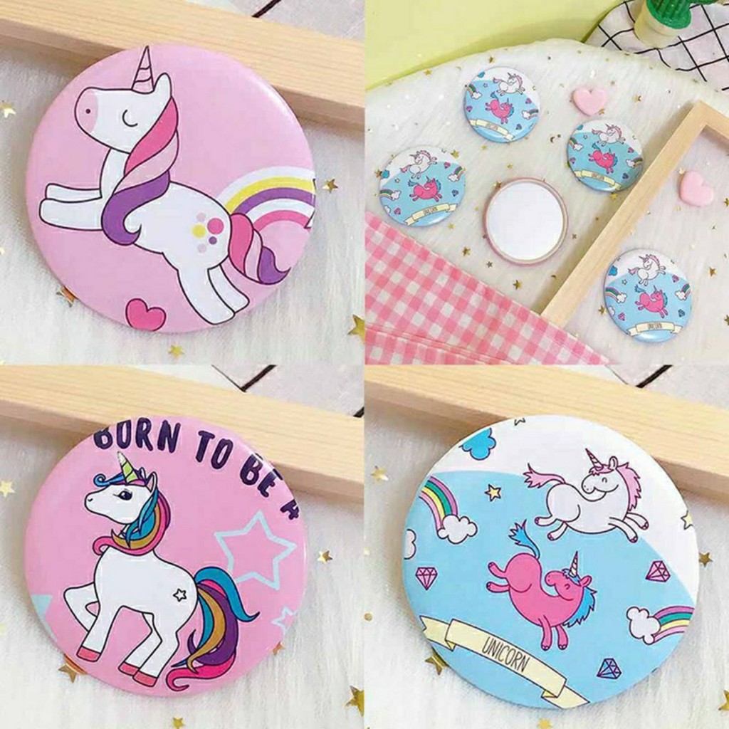 Gương Trang Điểm Mini Ngựa Pony Cầm Tay Siêu Xinh Cute