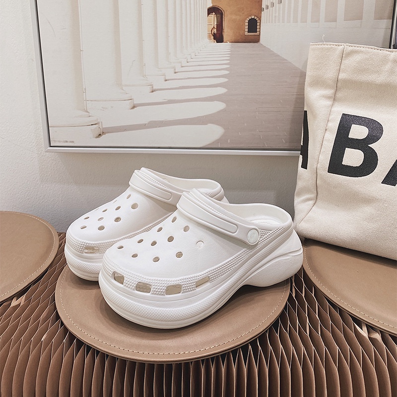 Giày Đi Biển Mùa Hè Năm 2021 Đế Dày Có Lỗ Xỏ Ngón Tăng Chiều Cao ISS731 Cho Nữ