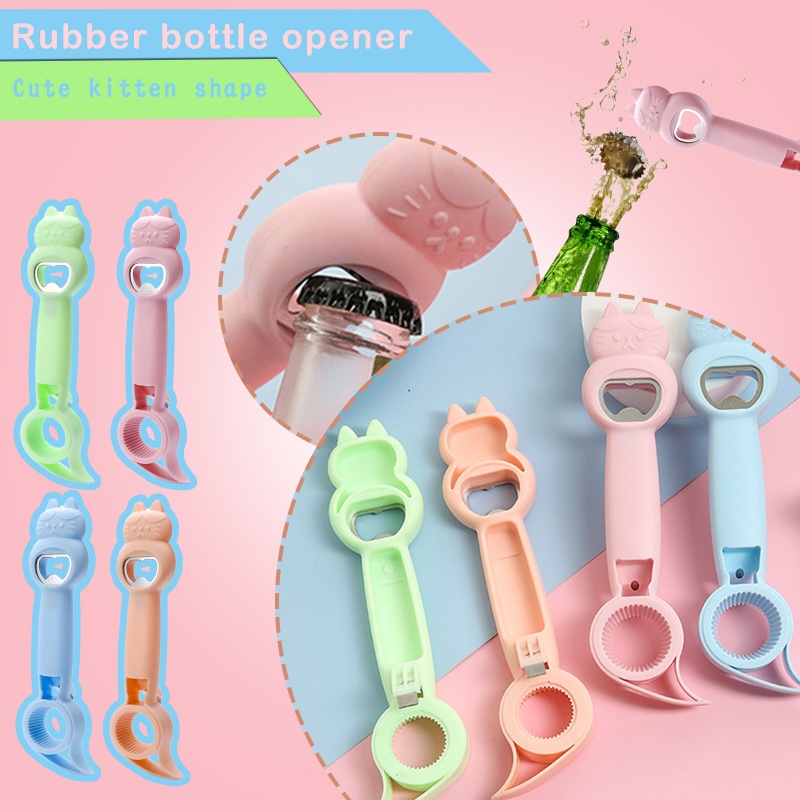 Dụng cụ mở nắp chai lọ 4 trong 1 hình hoạt hình dễ thương độc đáo