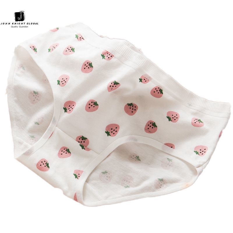 JKG Quần lót cotton in họa tiết quả dâu tây phong cách Nhật Bản dễ thương cho nữ | BigBuy360 - bigbuy360.vn
