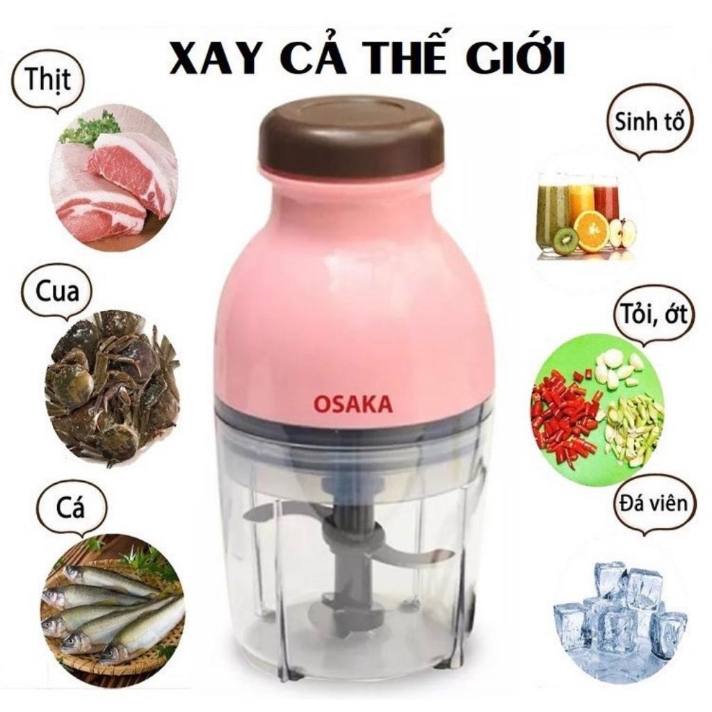 Máy xay ăn dặm sinh tố Ecozy osaka mini cho bé máy xay cầm tay nắp đồng chính hãng