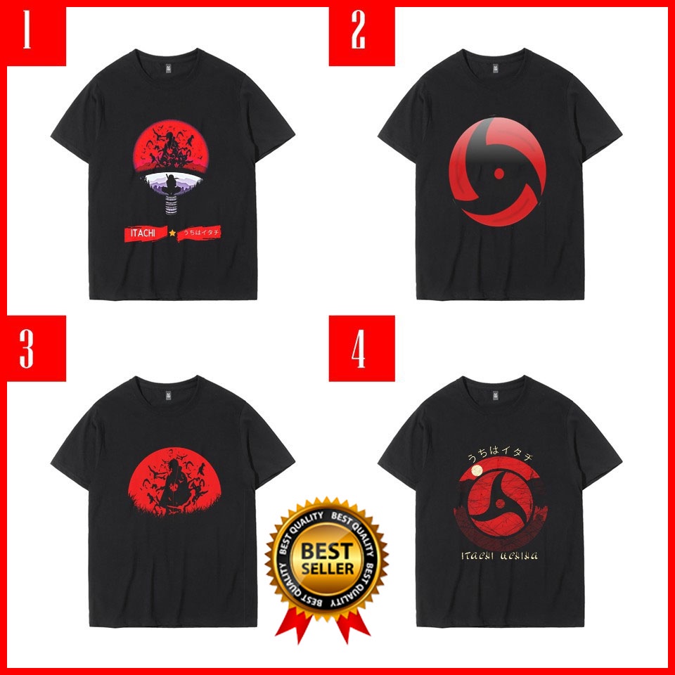 Áo thun Naruto Itachi Uchiha Sharingan 4 mẫu cực HOT hàng độc quyền giá siêu rẻ