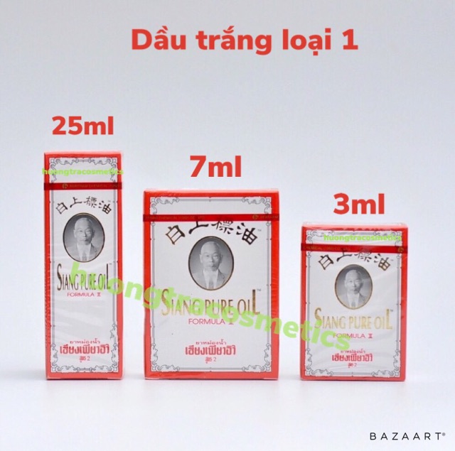 Dầu gió nứơc trắng giảm đau đầu, cảm lạnh hiệu Ông già Siang Pure Fomula II