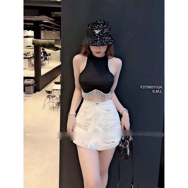 Chân váy jean dáng chữ A