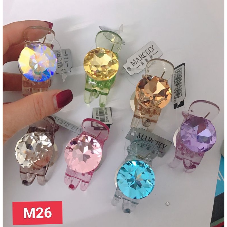 Kẹp trong pha lê 3 răng cao cấp Marcely