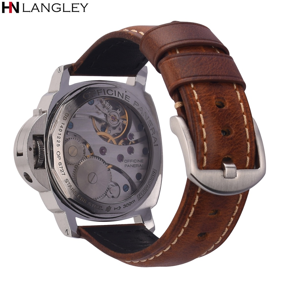 PANERAI Dây Đeo Bằng Da Bò Chất Lượng Cao Phong Cách Vintage 18 / 20 / 22 / 24 / 26mm