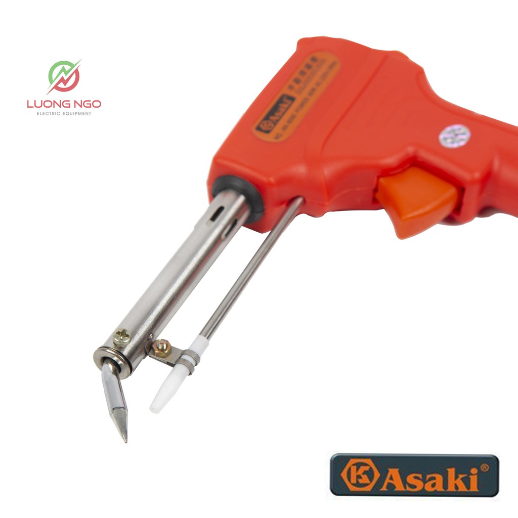 Mỏ hàn tự động đẩy thiếc Asaki AK-9095 60W - Nóng nhanh, mối hàn đẹp - Tặng thiếc &amp; nhựa thông