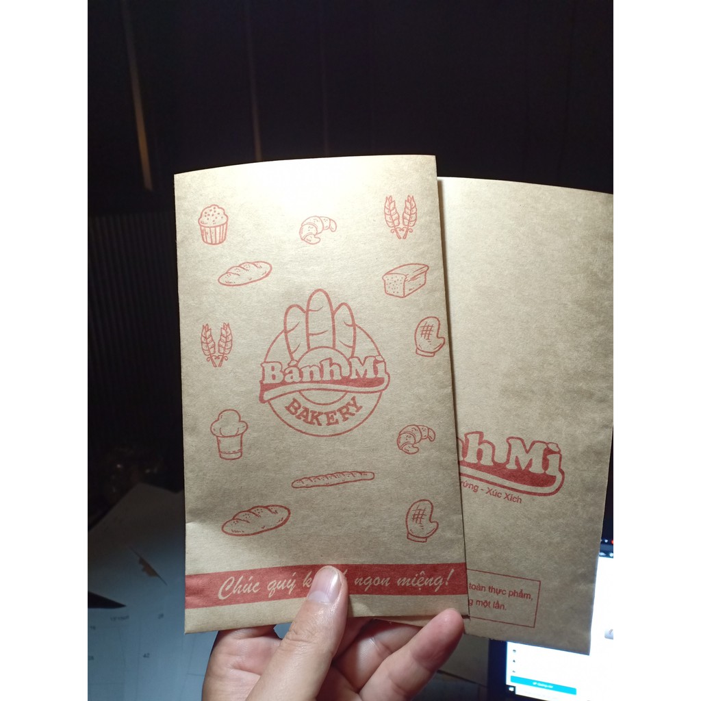 100 Túi giấy đựng bánh mì