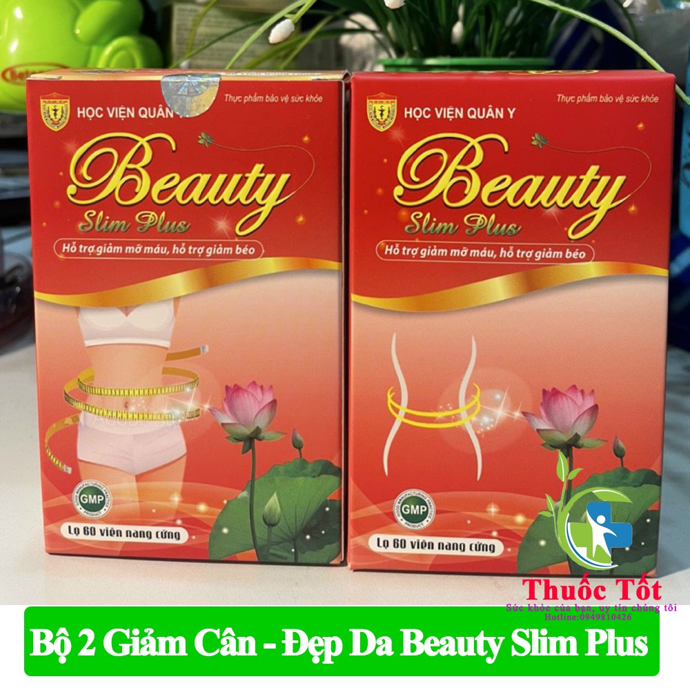 Bộ 2 Hộp Giảm Cân Đẹp Da Beauty Slim Plus Học Viện Quân Y/Slimtosen Beauty mới | BigBuy360 - bigbuy360.vn