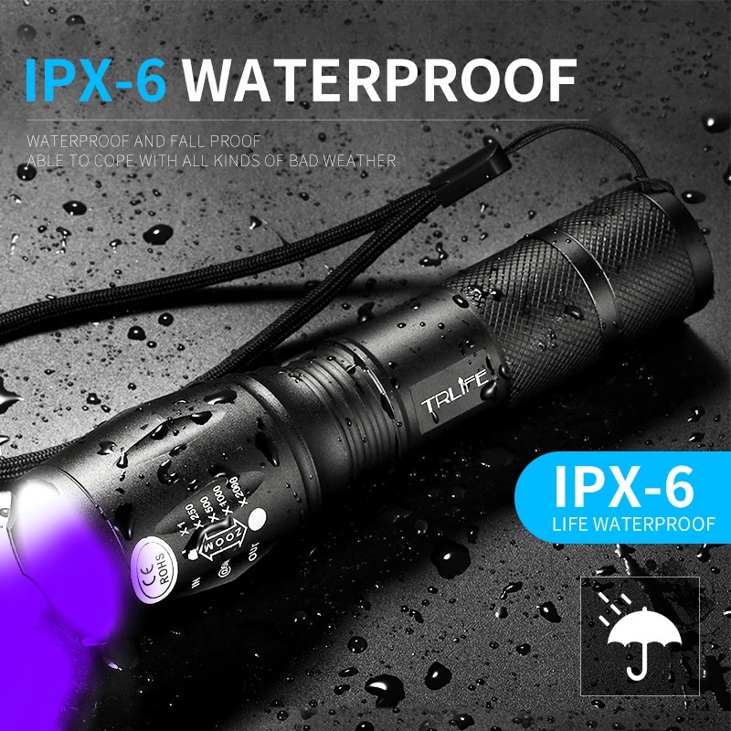 Đèn Pin UV Ánh Sáng Trắng 2 Trong 1 Có Thể Thu Gọn 395 / Cho Chó Mèo Và Nước Tiểu Khẩn Cấp