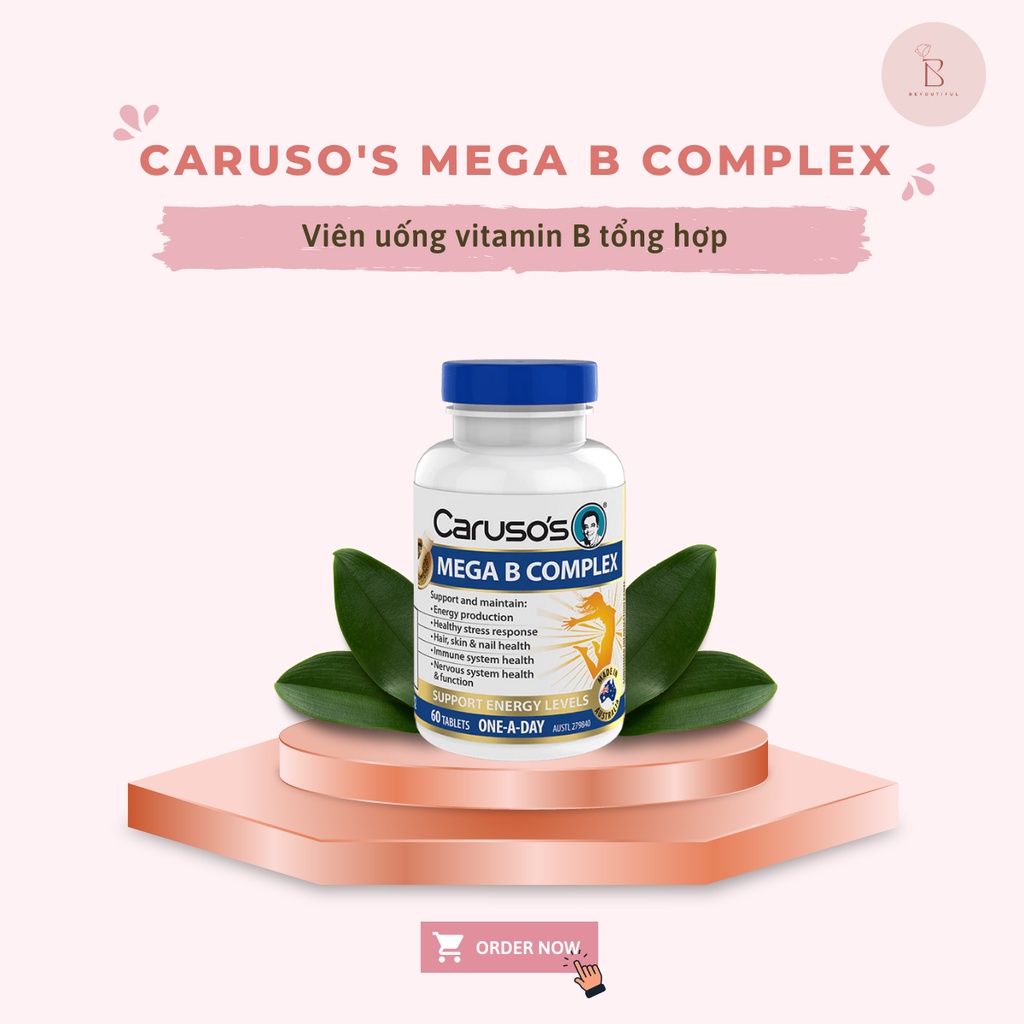 Viên uống bổ sung Vitamin B tổng hợp Caruso's 60 viên