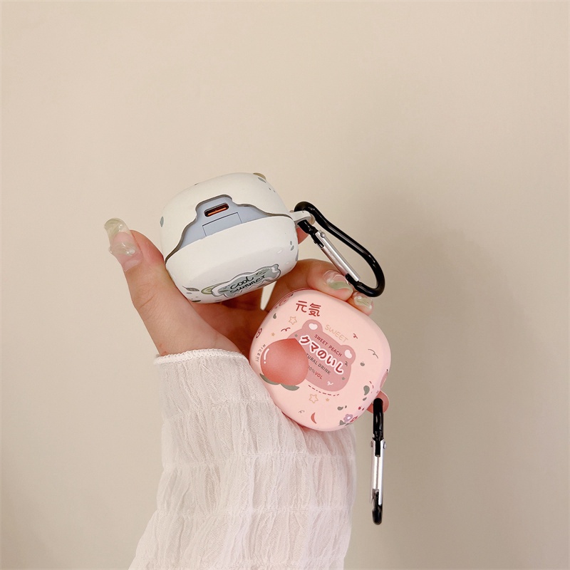 Vỏ Bảo Vệ Hộp Sạc Tai Nghe Baseus Bowie WM02 TWS WM02 Hình Trái Đào / Phi Hành Gia / Gấu Dễ Thương Chống Rơi