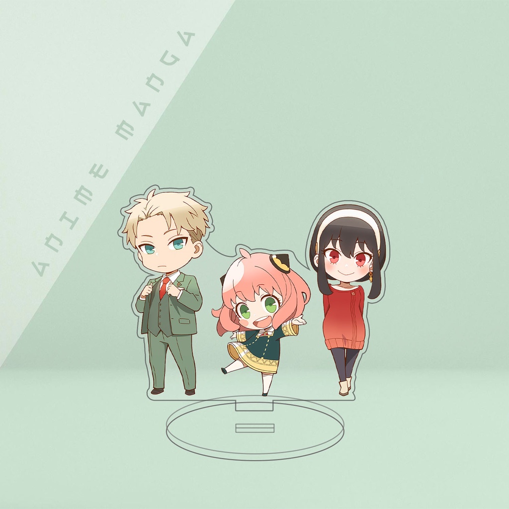 Mô hình standeestandee nhân vật anime spy x family chất liệu acrylic trang trí góc học tập bàn làm việc