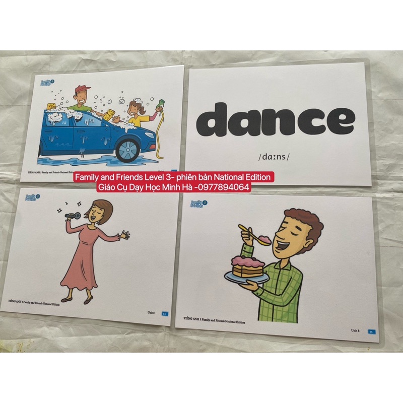 Combo Flashcards  Từ vựng và Phonics Family and Friends phiên bản National ép plastics  bền đẹp