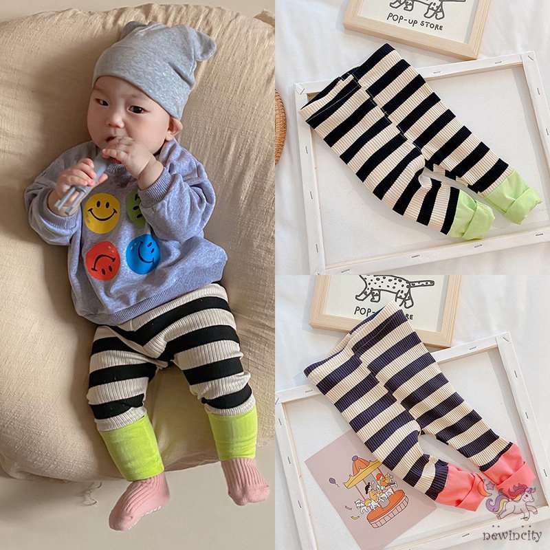 Quần Legging Kẻ Sọc Nhiều Màu Sắc Cho Bé Gái