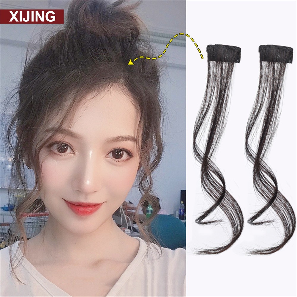 【COD】Tóc Mái Giả Dài Màu Nâu Cho Nữ