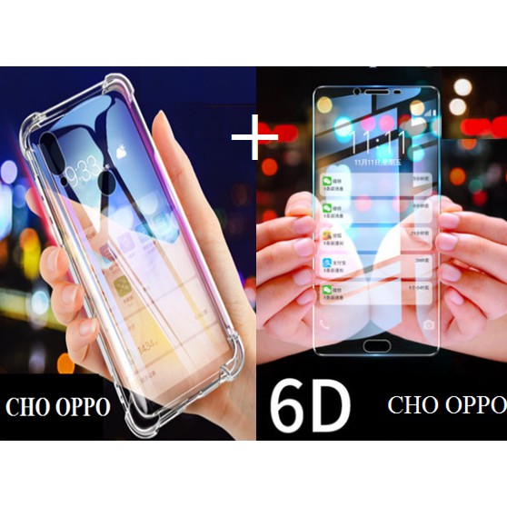 [MUA 1 TẶNG 3] ốp OPPO trong suốt chống sốc tản nhiệt không ố TẶNG kính ...